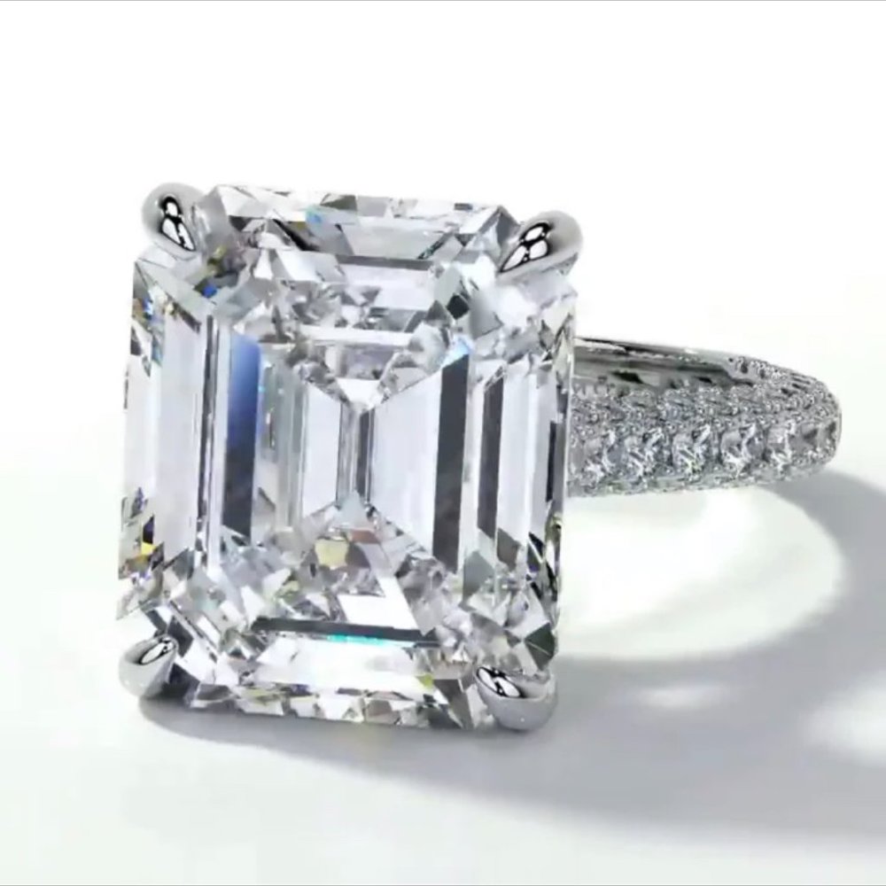 NEW ENGAGEMENT DIAMOND S925 STERLING SILVER RING, CUTE RING, SHINY RING. - Picture 7 of 7